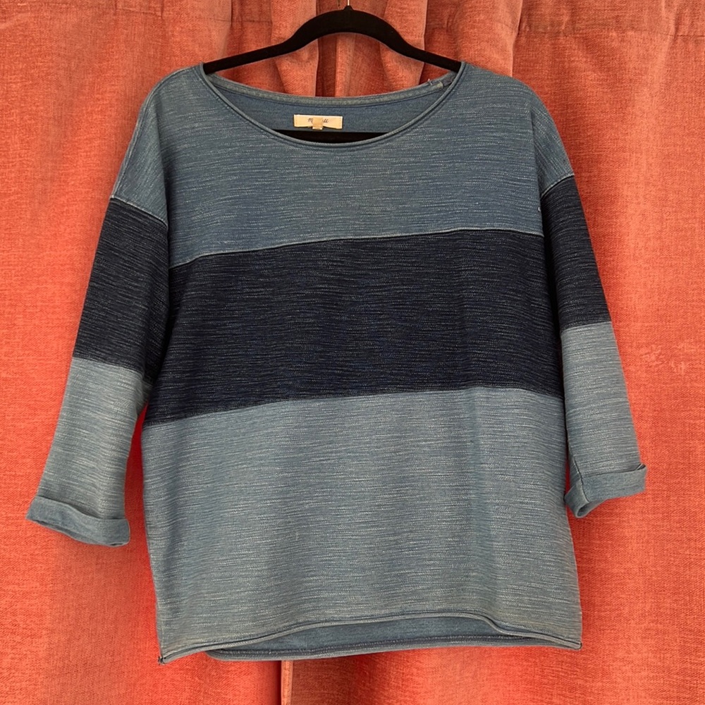 Madewell two tone chambray shirt